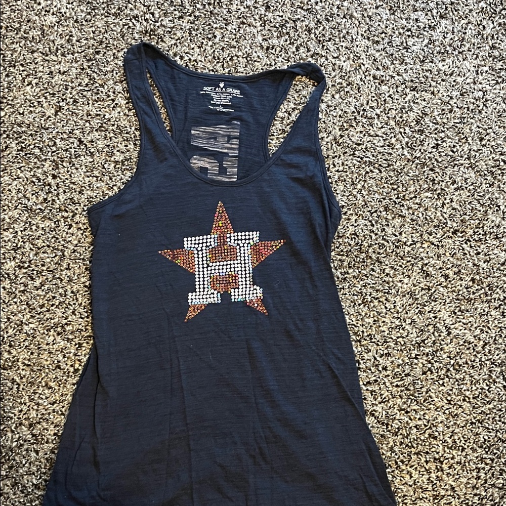 Navy Tank Top with Star Design